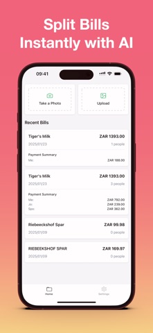 Bill Splitter AI: TabRush screenshot