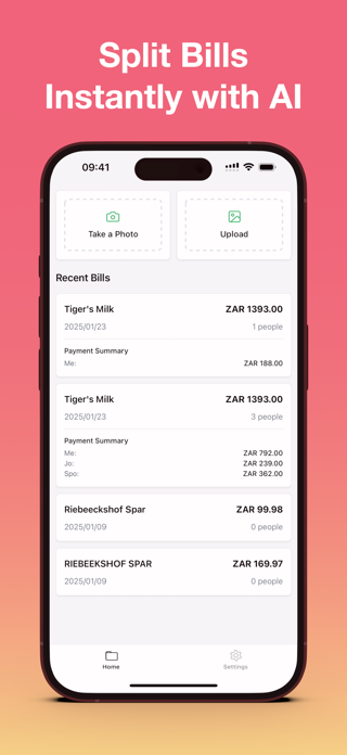 Bill Splitter AI: TabRush Screenshot 1 of 5