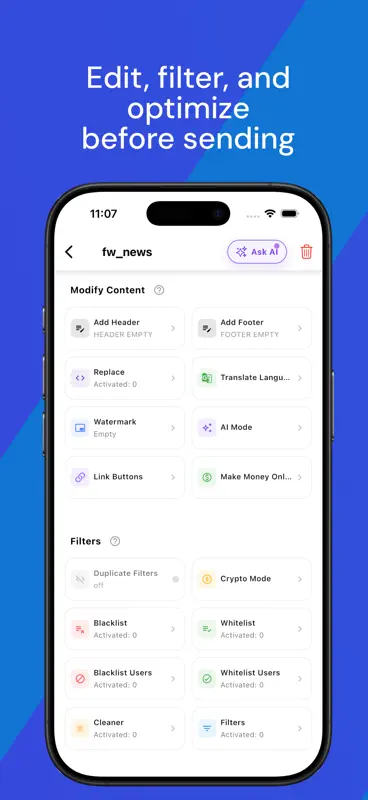 AutoForward For Telegram screenshot 3 of 10