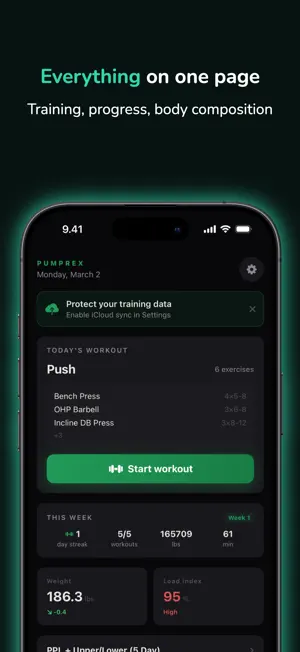 PumpRex — Gym Workout Tracker screenshot 1