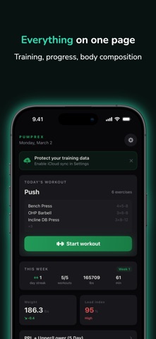 PumpRex — Gym Workout Tracker Screenshot 1 of 9