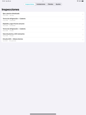 Aljibe iPad screenshot