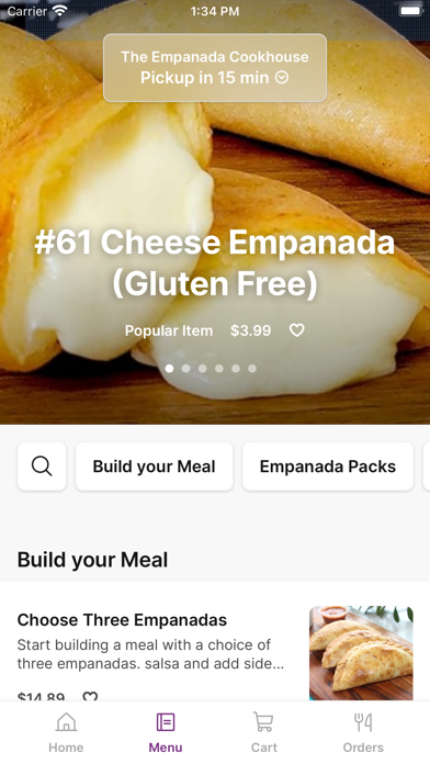 The Empanada Cookhouse To Go iPhone screenshot 2 - Food & Drink app