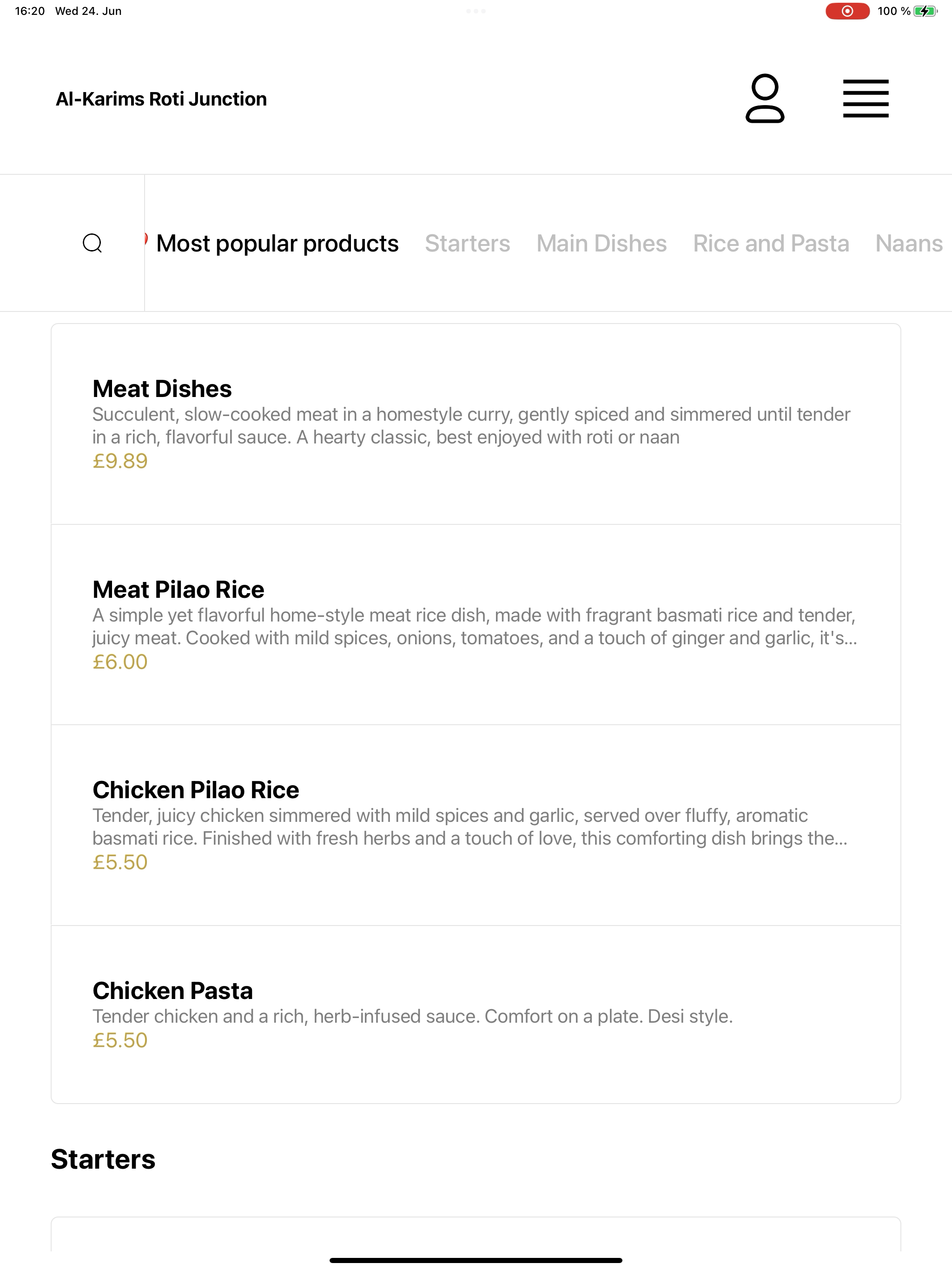 Al-Karims Roti Junction screenshot 12