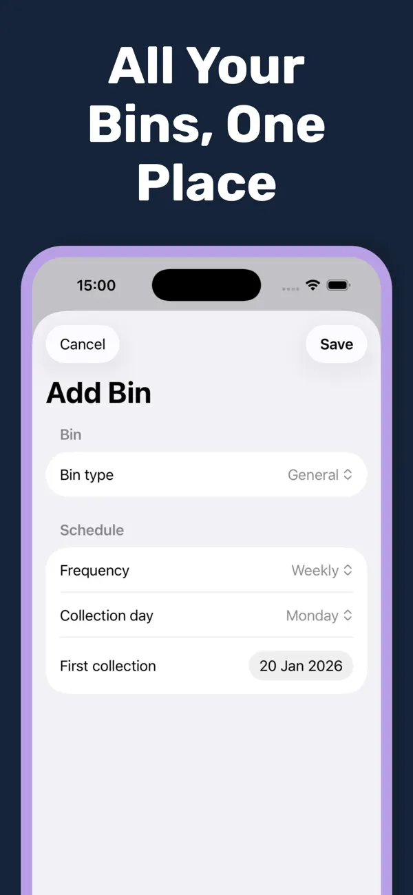 Screenshot #3 pour Bin Days - Bin Reminder