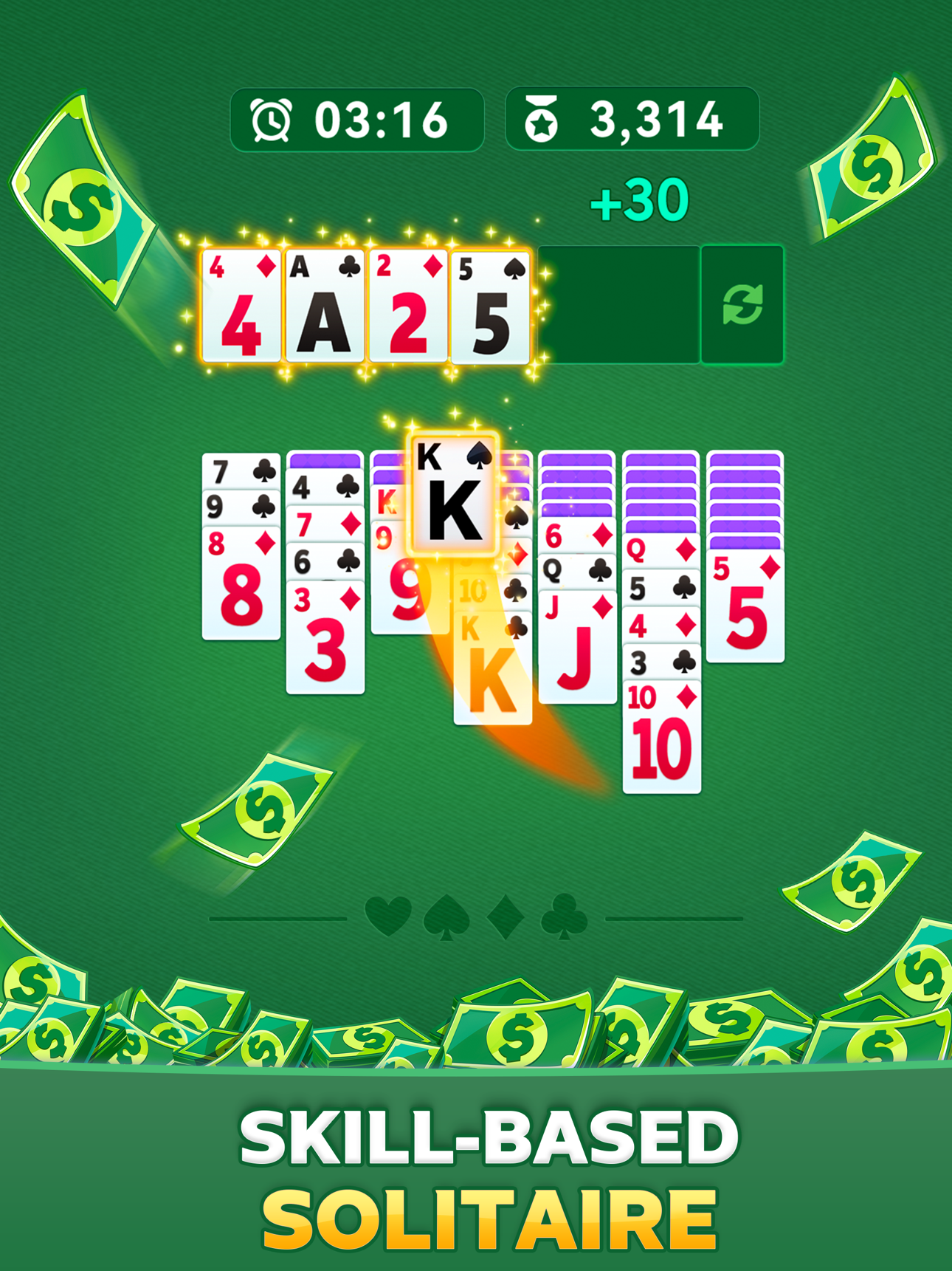 Solitaire Clash: Win Real Cash screenshot 1
