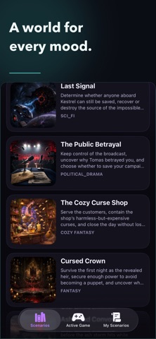 Maze AI: Text based RPG iPhone screenshot