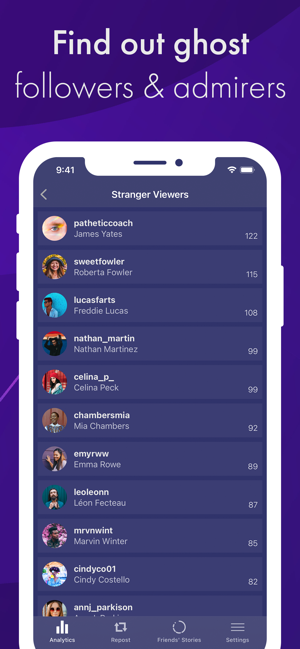 Reports+ Unfollow Instagram IG Screenshot