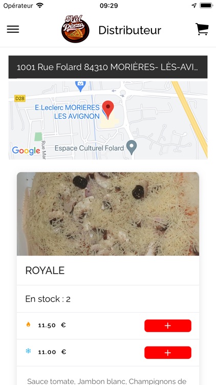 Mel Pizza distributeur auto