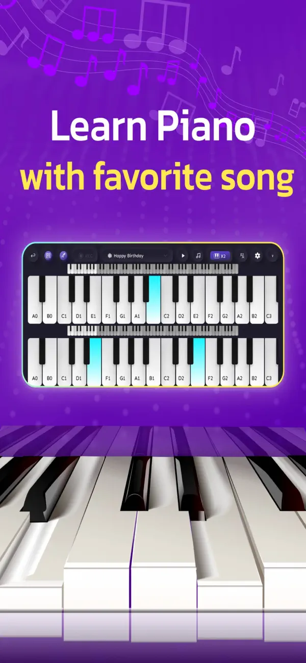 Screenshot #1 pour Smart Piano: Light & Piano