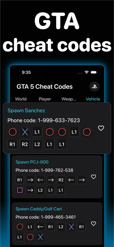 Cheat Codes for GTA Cheats Pro screenshot 1 of 7