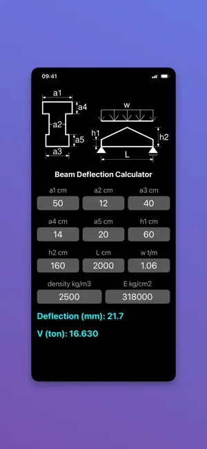 Beam Deflection Calculator screenshot 1