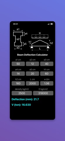 Beam Deflection Calculator Screenshot 1 of 6