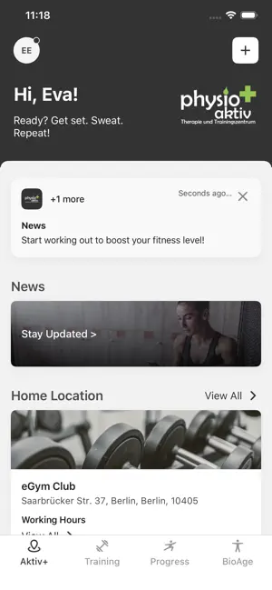 PhysioPlusAktiv screenshot 2