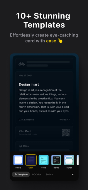 ‎Kiko Card:Text Post & Carousel Screenshot