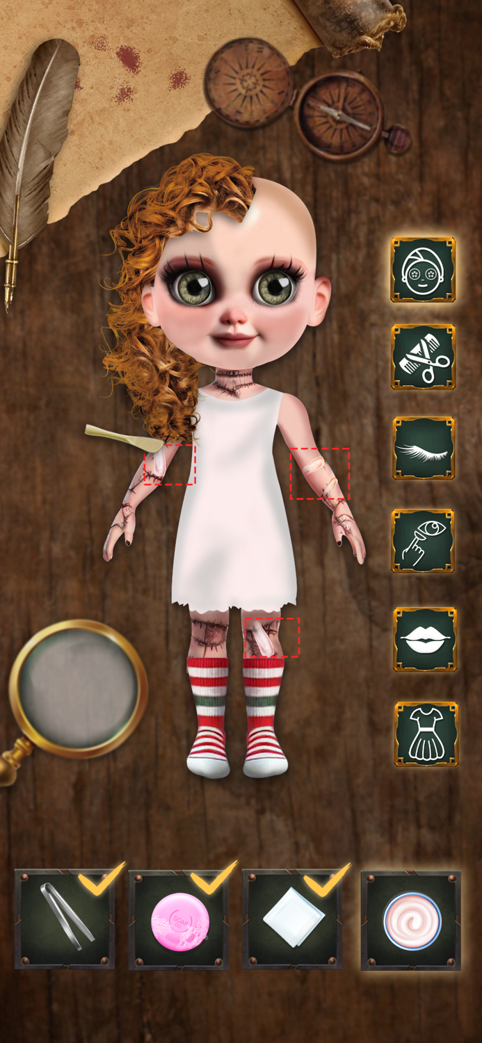 人形修理変身ゲーム