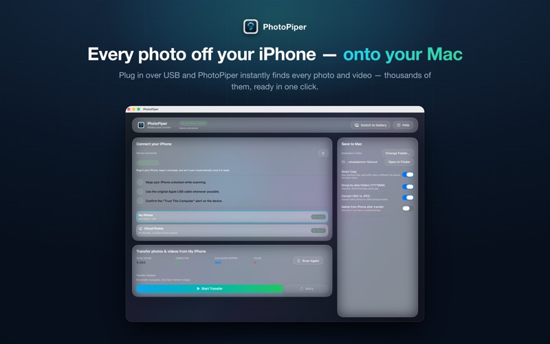 PhotoPiper: Photo Transfer screenshot