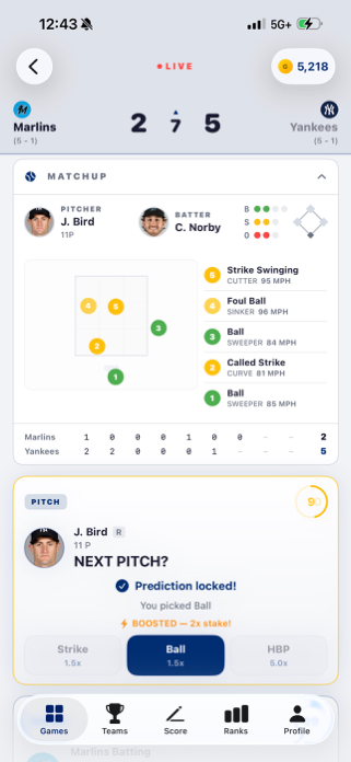 GameWagerBaseball Screenshot 2 of 9
