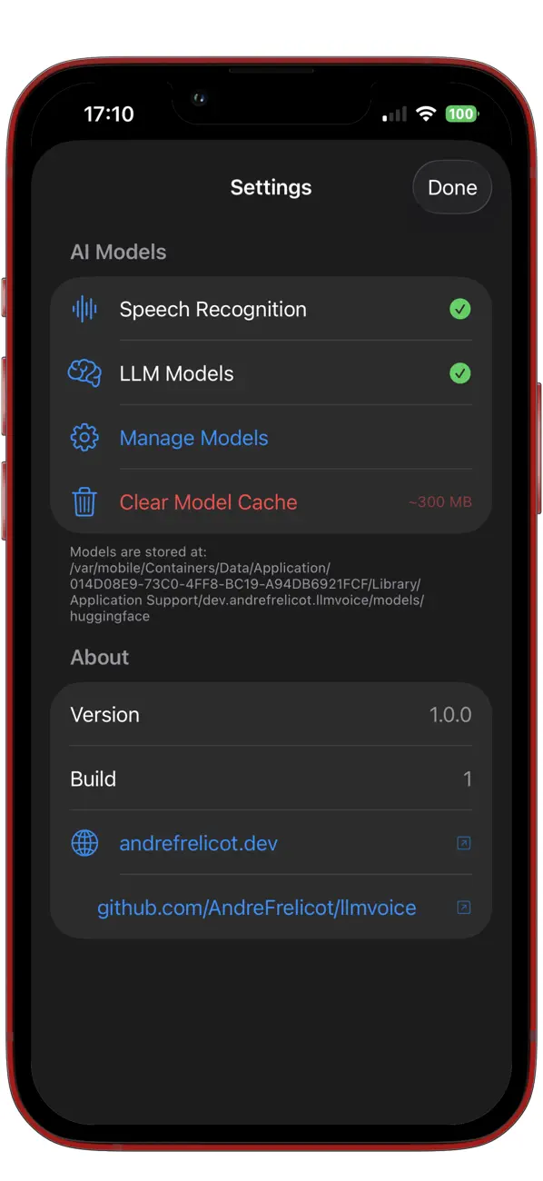 #6. LLMVoice (iOS) Podle: Andre Frelicot