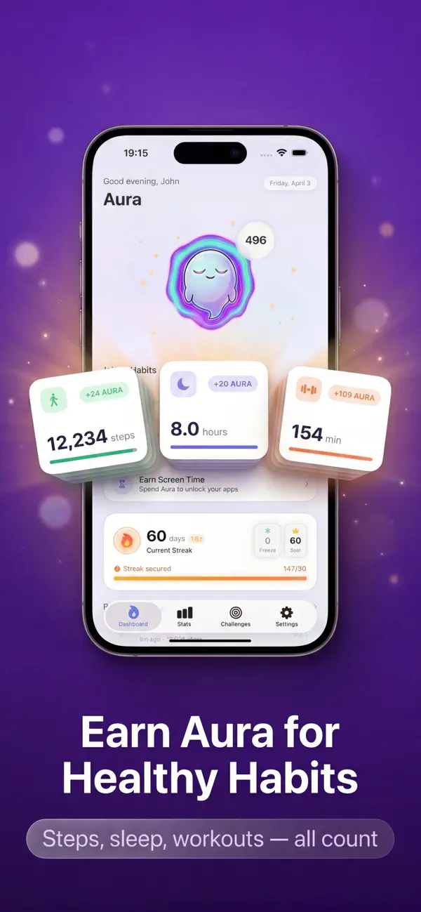 Screenshot #1 pour Aura: Screen Time & Habits