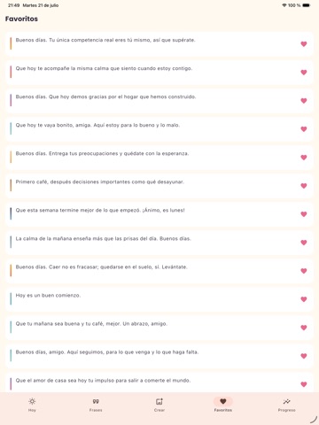 Buenora: Frases de Buenos Días iPad screenshot