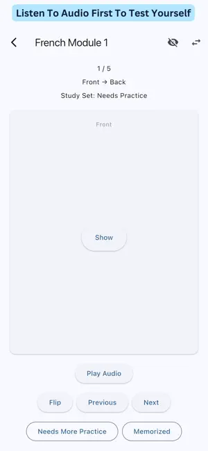 Flashcards with Audio screenshot 2