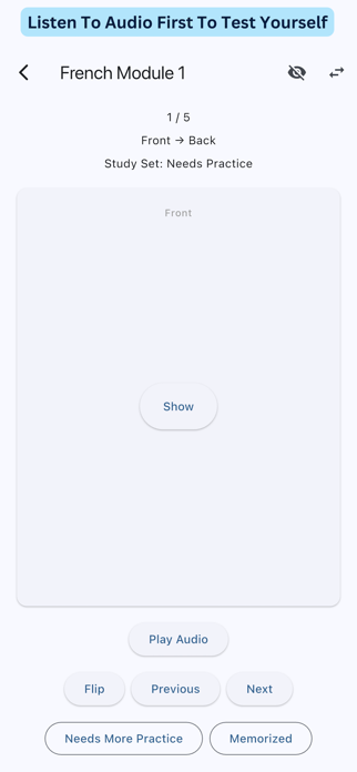 Flashcards with Audio Screenshot 2 of 5