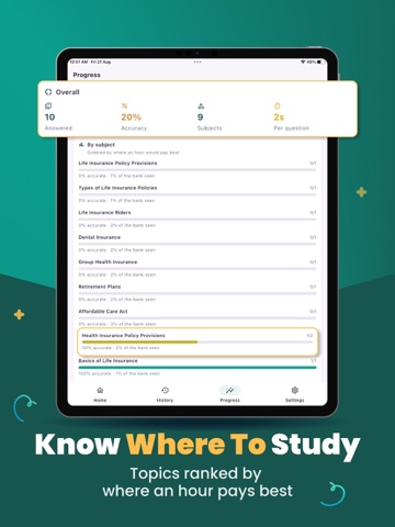 Life & Health Insurance Exam iPad screenshot