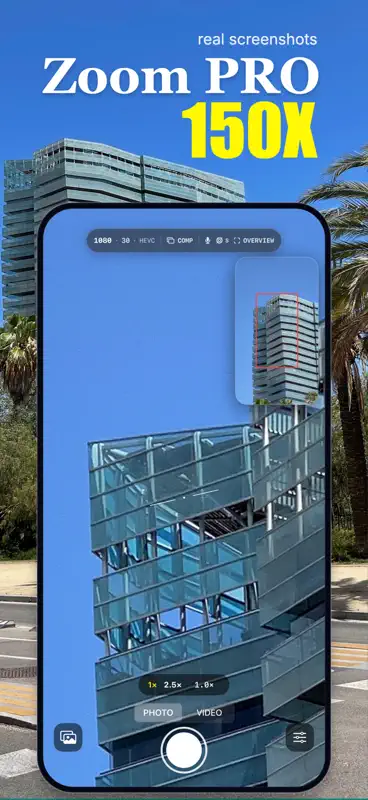 Zoom Pro 150倍ズーム搭載 写真・動画カメラ screenshot 2 of 4