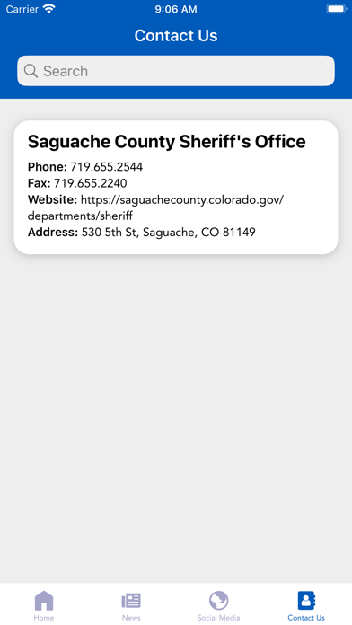 Saguache County Sheriff CO Screenshot