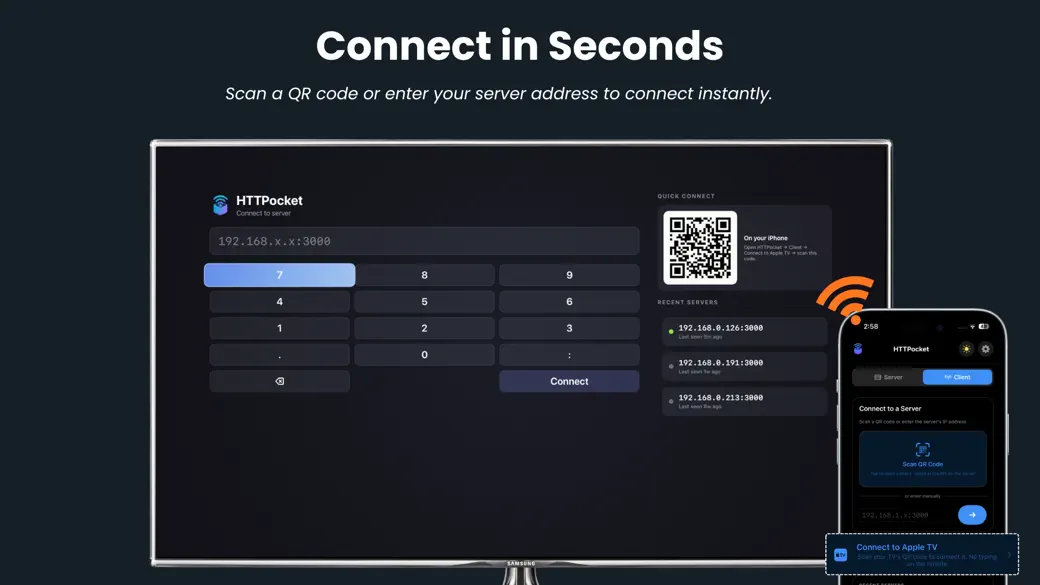 HTTPocket - WiFi File Transfer Apple TV screenshot 4