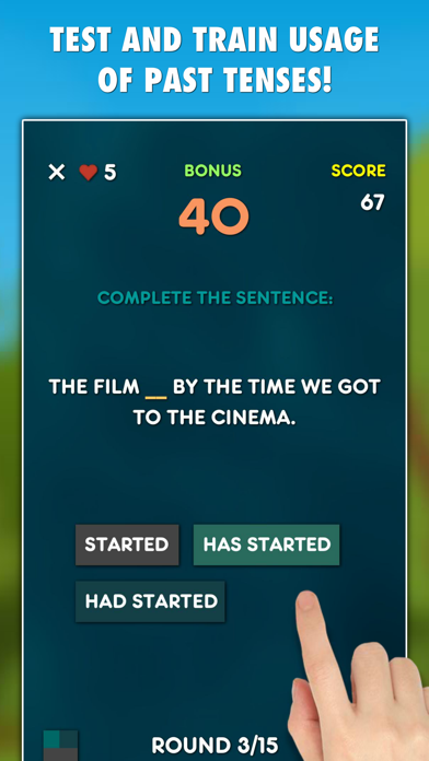 Screenshot #1 pour Past Tenses Grammar Test