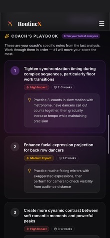 RoutineX: Dance & Cheer AI screenshot