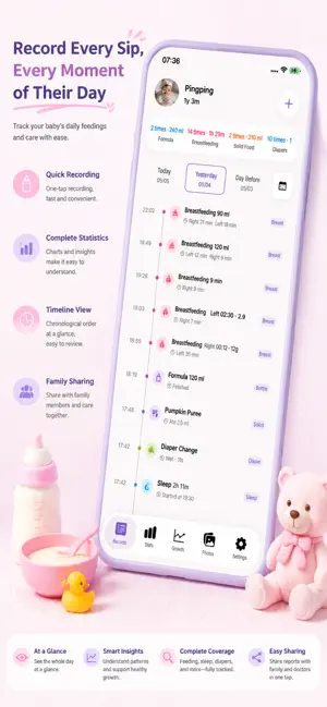 BabyLog：Newborn Log、Feed Sleep screenshot 1