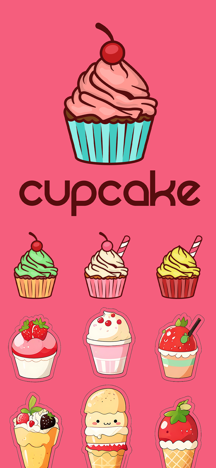 Sweet Cupcake Stickers