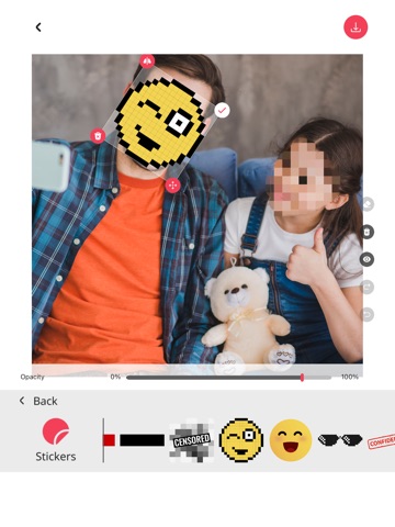 Blur photo effect editor app iPad screenshot