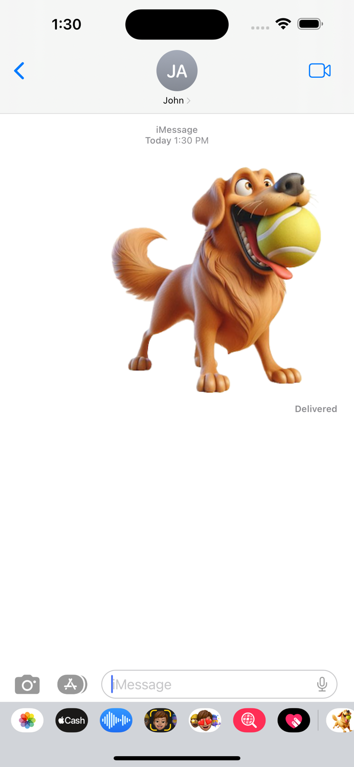 Golden Retriever Ball Stickers