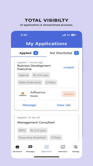 Unojobs Screenshot