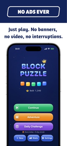 Simply Block Puzzle - No Ads Screenshot 1 of 5