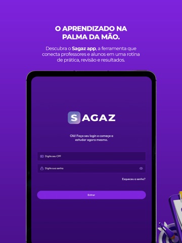 Sagaz Vortex Educação iPad screenshot