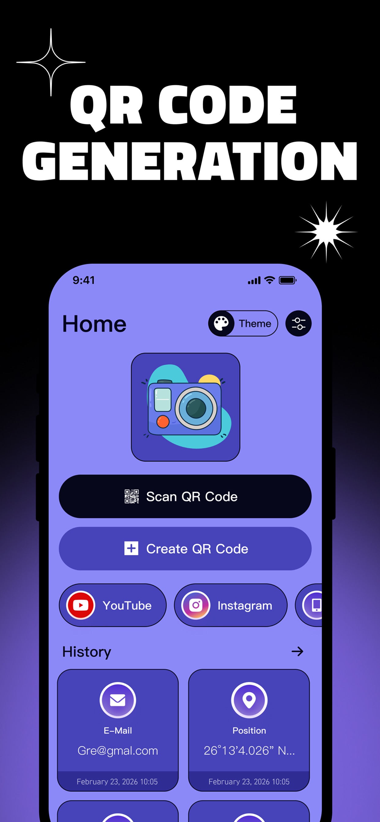 QRCode Scanner · CodeGenerator screenshot 1