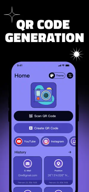 QRCode Scanner · CodeGenerator iPhone screenshot 1