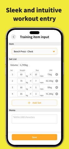 Trecord - Workout & Weight Log Screenshot 6 of 8