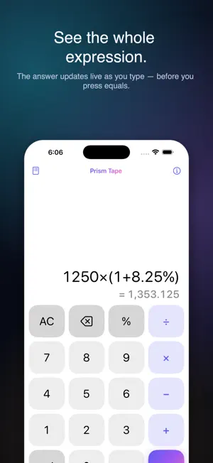 Prism Tape Calculator screenshot 2