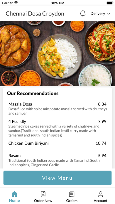 Chennai Dosa Croydon South Screenshot