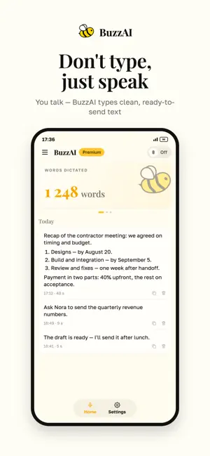 BuzzAI - Voice Keyboard screenshot 1
