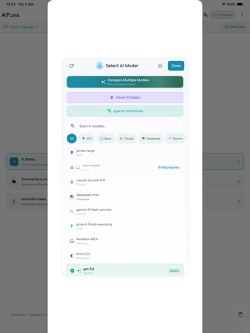 AIPuna – Compare AI Models iPad screenshot