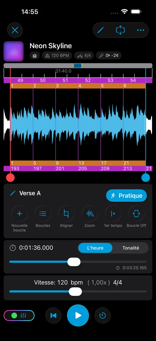 Screenshot #1 pour Music Looper - Outil d'étude