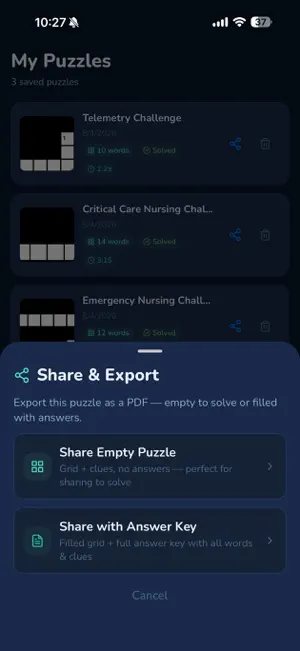 Clinicross: Nursing Crossword screenshot 3