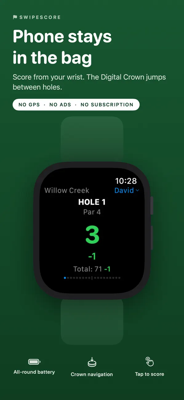 Screenshot #3 pour SwipeScore - Golf Scorecard